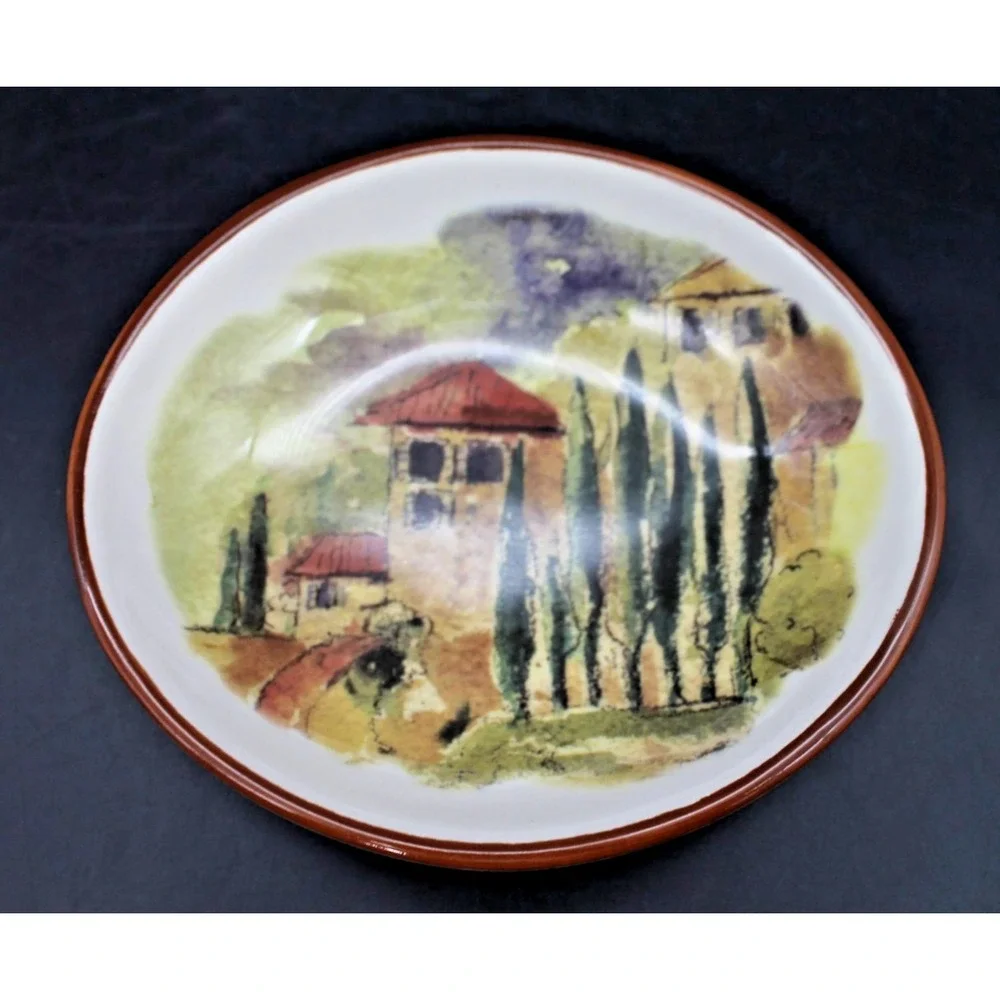 Williams Sonoma Tuscan Villa Plate Set 3 Portugal Hand Painted Style